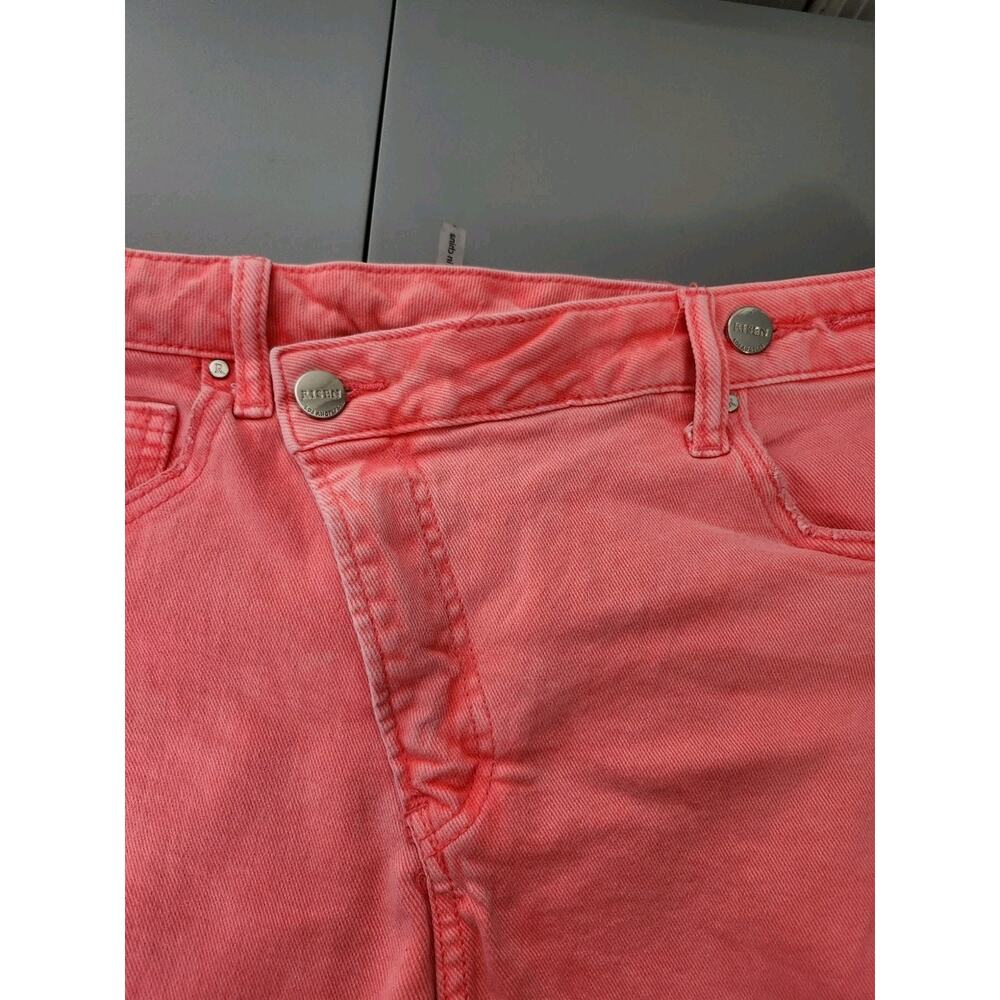 Women's Coral Distressed Denim Shorts - Picture 3 of 8